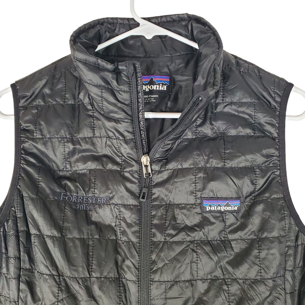 Patagonia Nano Puff Vest Womens Large Black Primaloft Quilted Insulated 2015